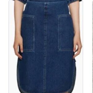 Toteme Curved Hem Indigo Denim Skirt Size 36